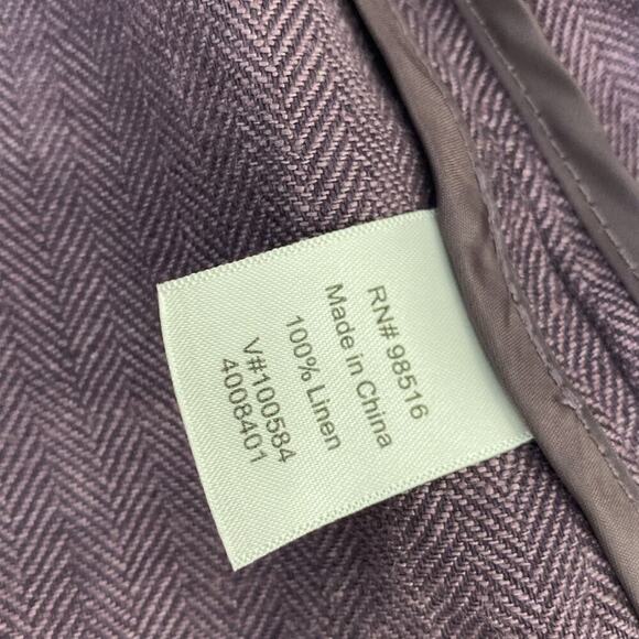 Coldwater Creek Linen Cardigan Open Front Waterfall Women's Large Purple - Picture 9 of 12